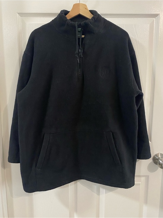 Lauren Ralph Lauren Sweaters - LRL WMNS S Black QuarterZip Fleece Pullover Vintage Y2K 90’s